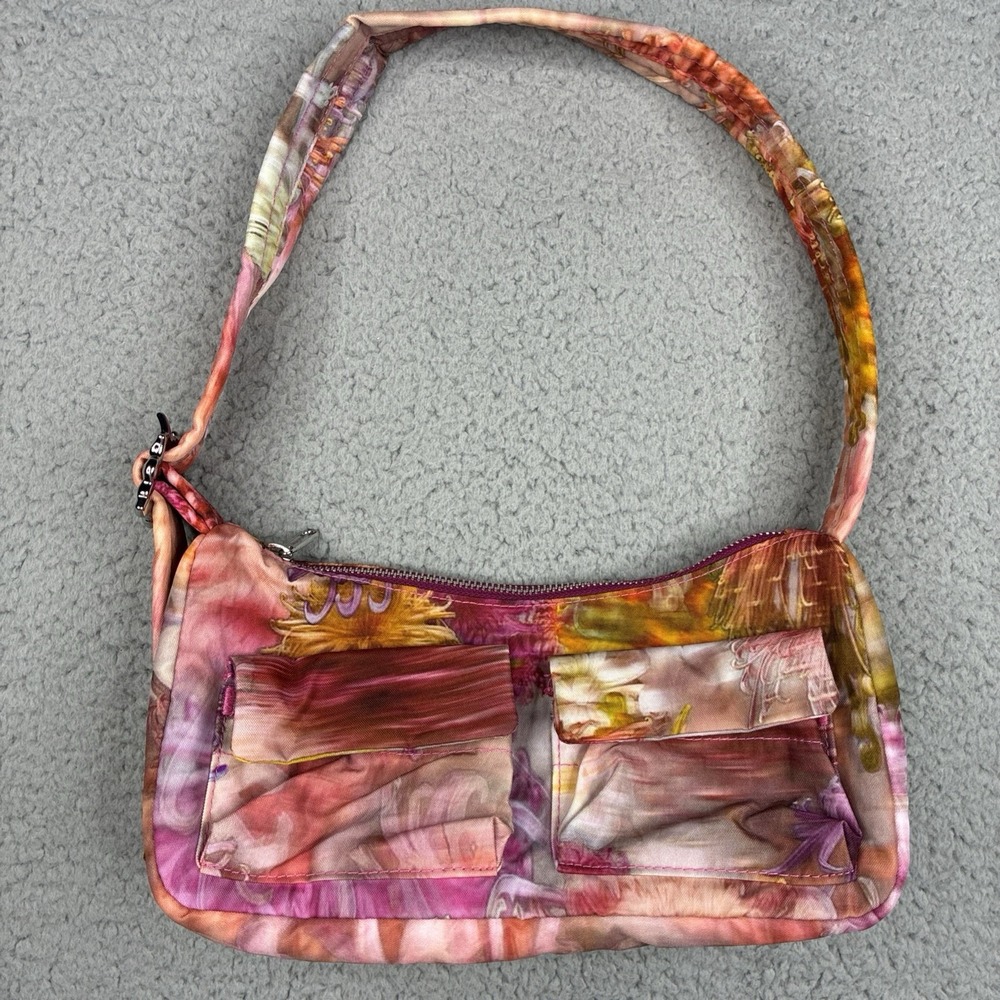 BAGGU x Collina Strada Cargo Shoulder Bag Berry Chrysanthemum Floral Purse